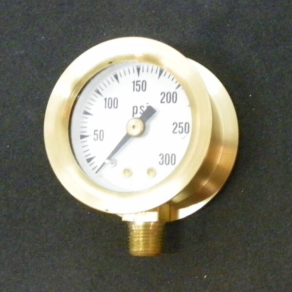 Brass Cased Pressure Gauge (1 1/2″), 0-300 psi