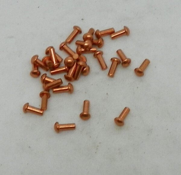 Rivets 3/32 x 1/4  Copper (per 100 pcs)